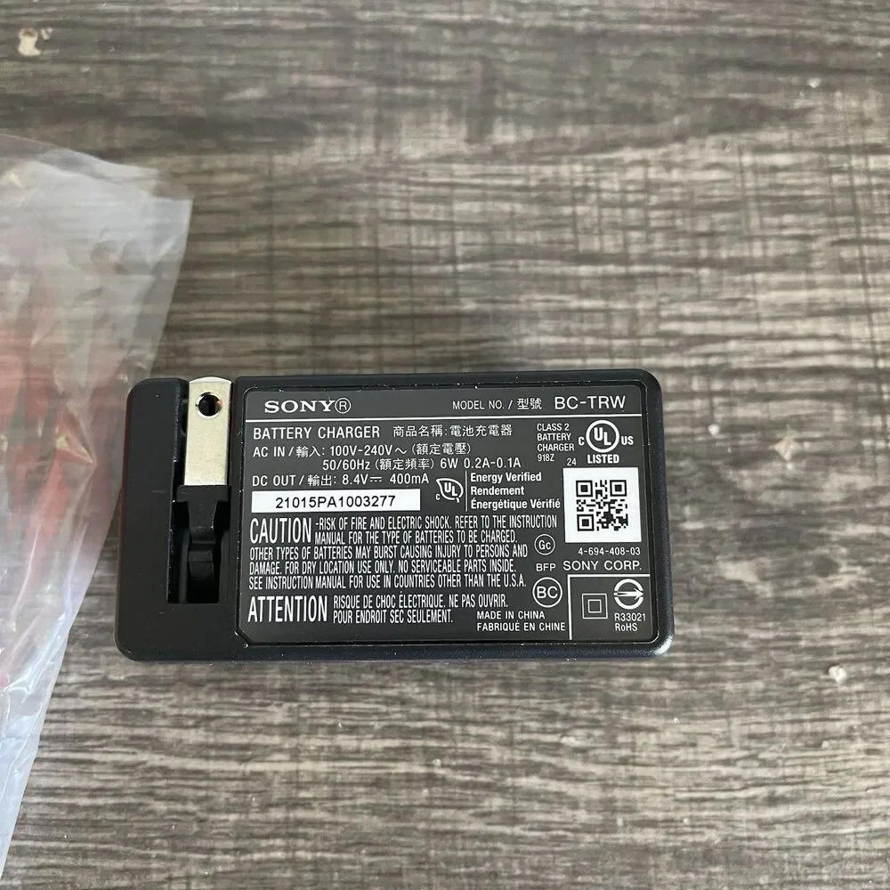 Sony BC-TRW USB Battery Charger for NP-FW50 W Series, Black,LED Indicator Tested